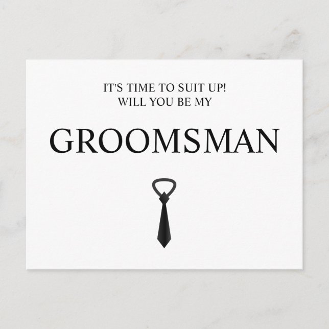 Groomsman Card groomsman and best man Proposal  (Front)
