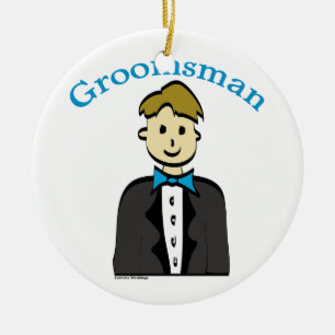Groomsman Ceramic Tree Decoration