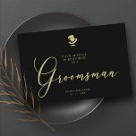 Groomsman Chic Wedding Minimalist Proposal Card<br><div class="desc">Groomsman Funny Wedding Minimalist Proposal Card. IMPORTANT NOTICE: This design is part of a collection and has other coordinated elements that you can find in my store. Sometimes it can be difficult to aesthealign and texts or initials on the designs, if so tell me and I'll do it for you....</div>