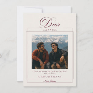 Groomsman Colour Palette Info Proposal Photo Card