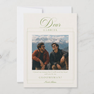 Groomsman Colour Palette Info Proposal Photo Card