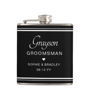 Groomsman Custom Personalised Wedding Party  Hip Flask