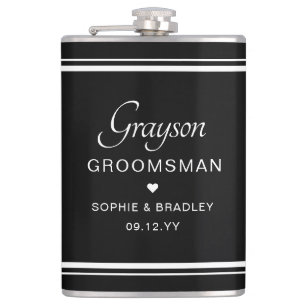 Groomsman Custom Personalised Wedding Party  Hip Flask