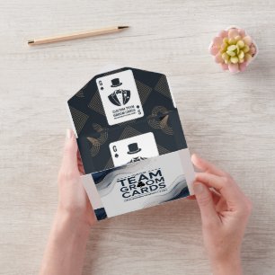 Groomsman Draft Trading Card, Groomsmen Proposal  All In One Invitation