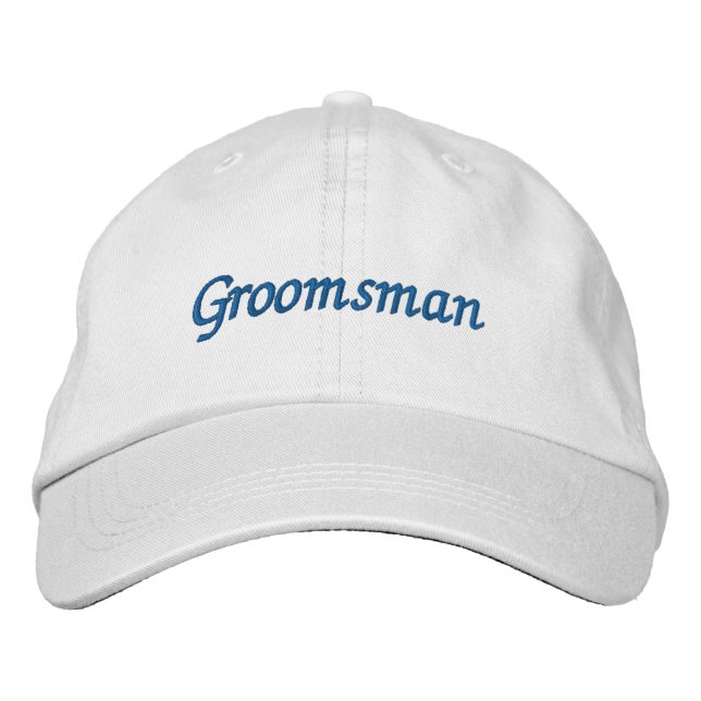 Groomsman  embroidered hat (Front)