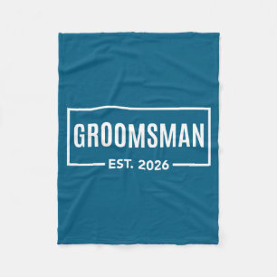 Groomsman est 2026 wedding bachelor stag party fleece blanket