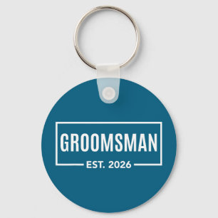 Groomsman est 2026 wedding bachelor stag party key ring