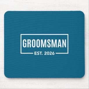 Groomsman est 2026 wedding bachelor stag party mouse mat