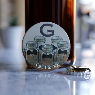 Groomsman Favour Wedding Party Button Bottle Bottle Opener