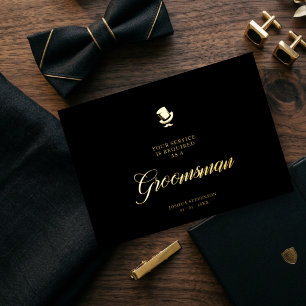 Groomsman Funny Wedding Minimalist Proposal Card