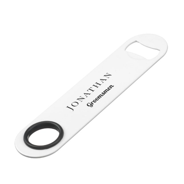 Groomsman Gift Personalised Black Monogram Wedding (Front Angled)