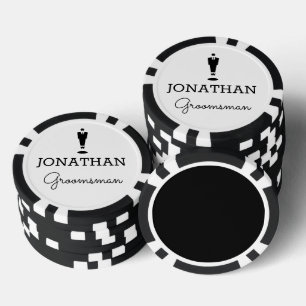 Groomsman Gift Wedding Party Custom Personalised Poker Chips