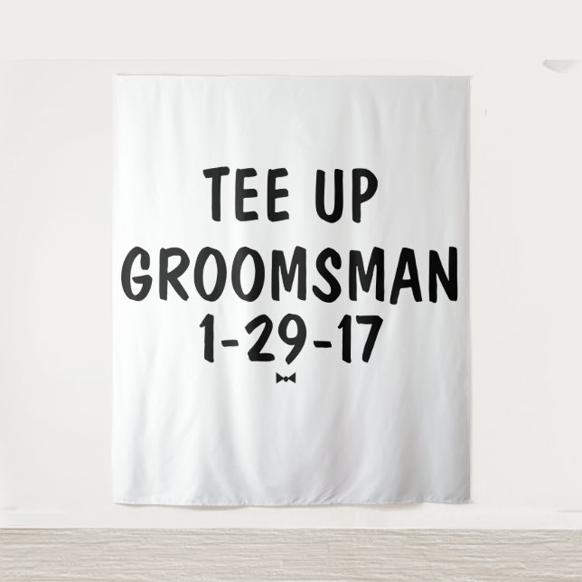 Groomsman Golf Invite Tapestry (Front)