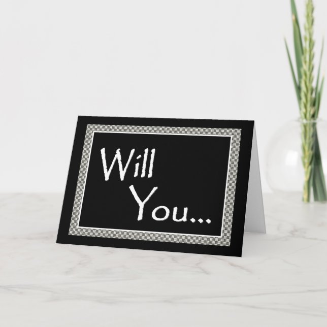 Groomsman Invitation with Checks -  Customisable (Front)