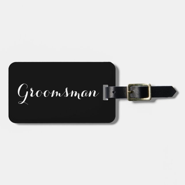 Groomsman luggage tag (Front Horizontal)