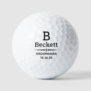 Groomsman Monogrammed Golf Balls
