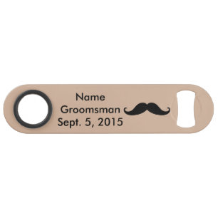 Groomsman Moustache Hat & Suit Speed Bottle Opener