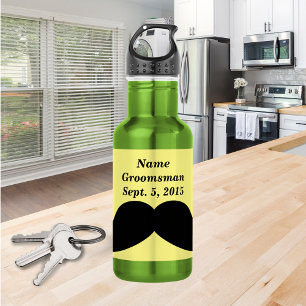 Groomsman Moustache Water Bottle