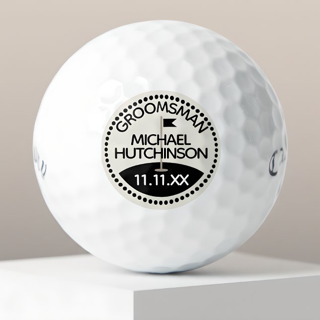 Groomsman Name Wedding Golf Ball Marker (Creator Uploaded)