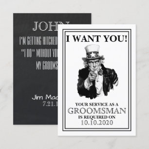 Groomsman or Best Man Proposal Invitation