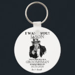 Groomsman or Best Man Proposal Invitation Key Ring<br><div class="desc">"I WANT YOU" uncle Sam on front. Personalized with groomsman's name,  message,  groom's name,  and a date given or the wedding date.</div>