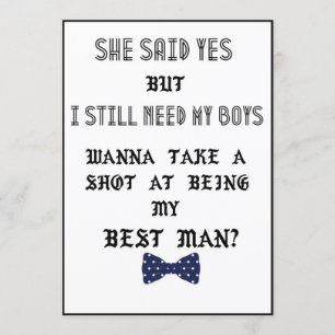 Groomsman or Best Man Proposal Wedding Invitation