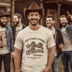 Groomsman Party Posse Cowboy Bachelor Party T-Shirt