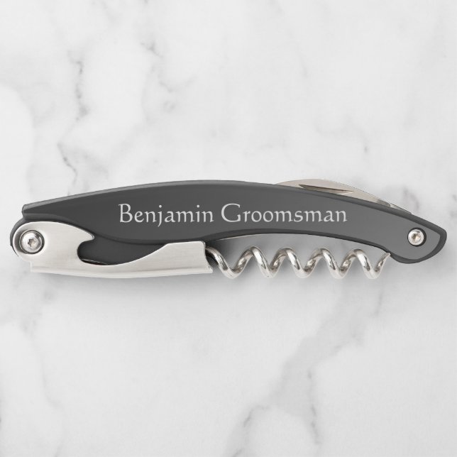 Groomsman Personalise Corkscrew (Front)