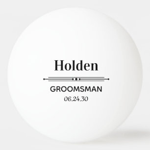 Groomsman Personalised Ping Pong Ball