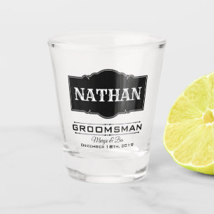 GROOMSMAN PERSONALIZED SHOT GLASS