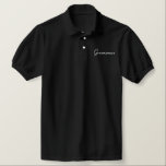 Groomsman Polo Shirt<br><div class="desc">Groomsman Polo Shirt ahown in Black with White embroidered text.</div>