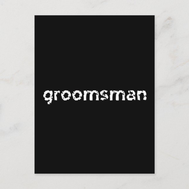 Groomsman Postcard (Front)