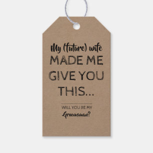 Groomsman Proposal Funny Gift Tags