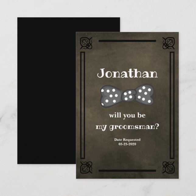 Groomsman Proposal Invitation (Front/Back)