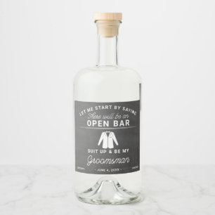 Groomsman Proposal Liquor Bottle Label Set