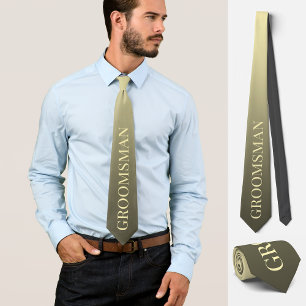 Groomsman proposal wedding party modern   tie