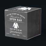 Groomsman Proposal Will You Be My Groomsman Favour Box<br><div class="desc">Pop the BIG question to your groomsmen with these fun gift boxes! Easily edit the wedding date. Fill this with fun treats or items your groomsmen will love! Gather the guys and get this party started!</div>