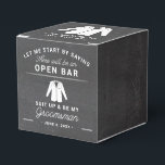 Groomsman Proposal Will You Be My Groomsman Favour Box<br><div class="desc">Pop the BIG question to your groomsmen with these fun gift boxes! Easily edit the wedding date. Fill this with fun treats or items your groomsmen will love! Gather the guys and get this party started!</div>