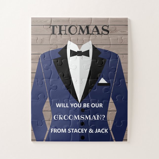 Groomsman Proposal, Will You Be Our Groomsmen? Jigsaw Puzzle (Vertical)