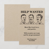 Groomsman Request Help Wanted Ad