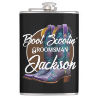 Groomsman Scootin' Cowboy Boots Black