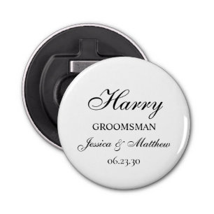 Groomsman Script Customised Bottle Opener