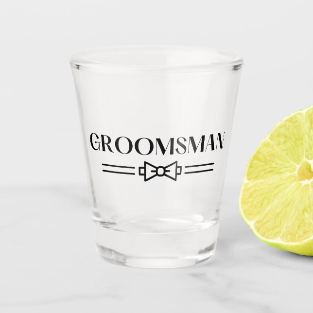 Groomsman  shot glass (Front)