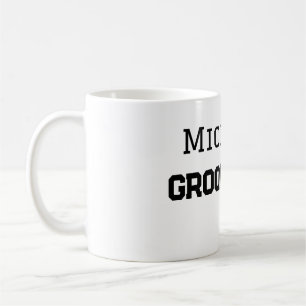 Groomsman simple minimal add name modern masculine coffee mug