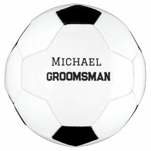 Groomsman simple minimal add name modern masculine football