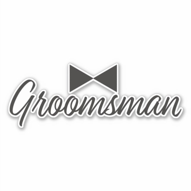 Groomsman text and Bow tie (Front)
