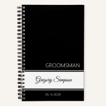 Groomsman Thank You Journal Classic Name