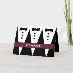 Groomsman Thank You - Three Tuxedos - FUNNY