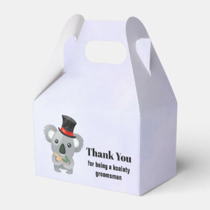 Groomsman Thank You with Koala Pun Favour Box
