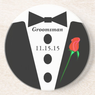 Groomsman Tuxedo Coasters